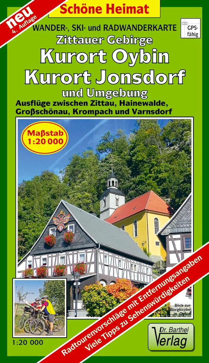 Vorderes Coverbild Zittauer Gebirge, Kurort Oybin, Kurort Jonsdorf und Umgebung 1:20 000 Wander- und Radwanderkarte  LZ bis 2027
