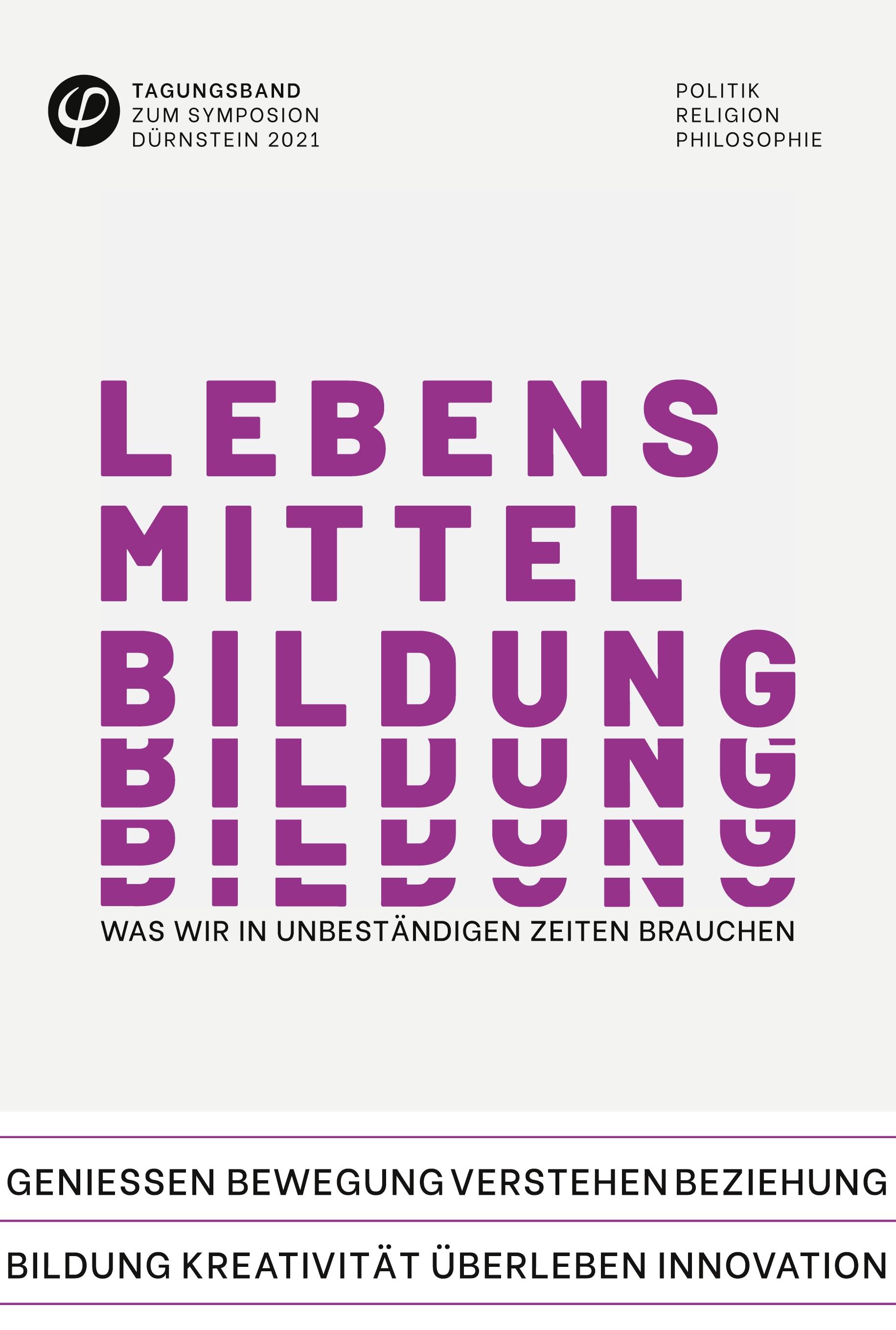 Vorderes Coverbild Tagungsband zum Symposion Dürnstein 2021