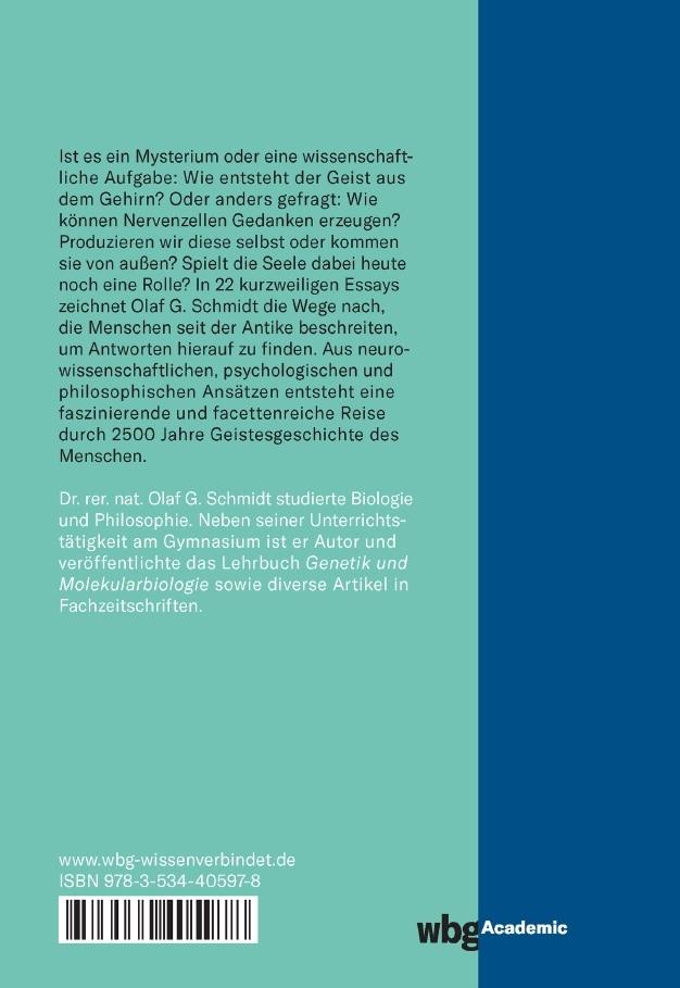 Rückseitencover Von der antiken Seele zur modernen Hirnforschung