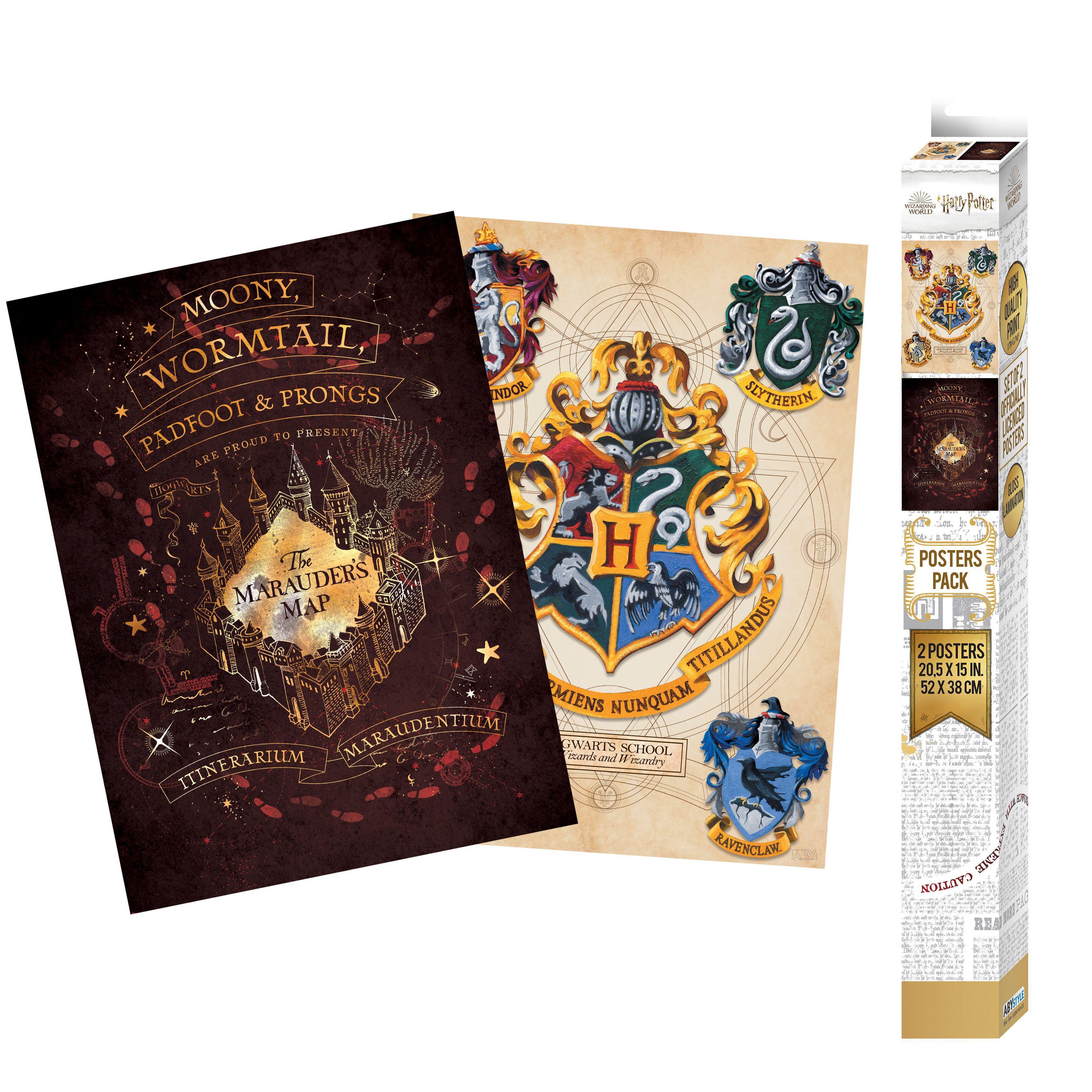Vorderes Coverbild HARRY POTTER - Set 2 Chibi Posters - Crest & Marauders (52x38)