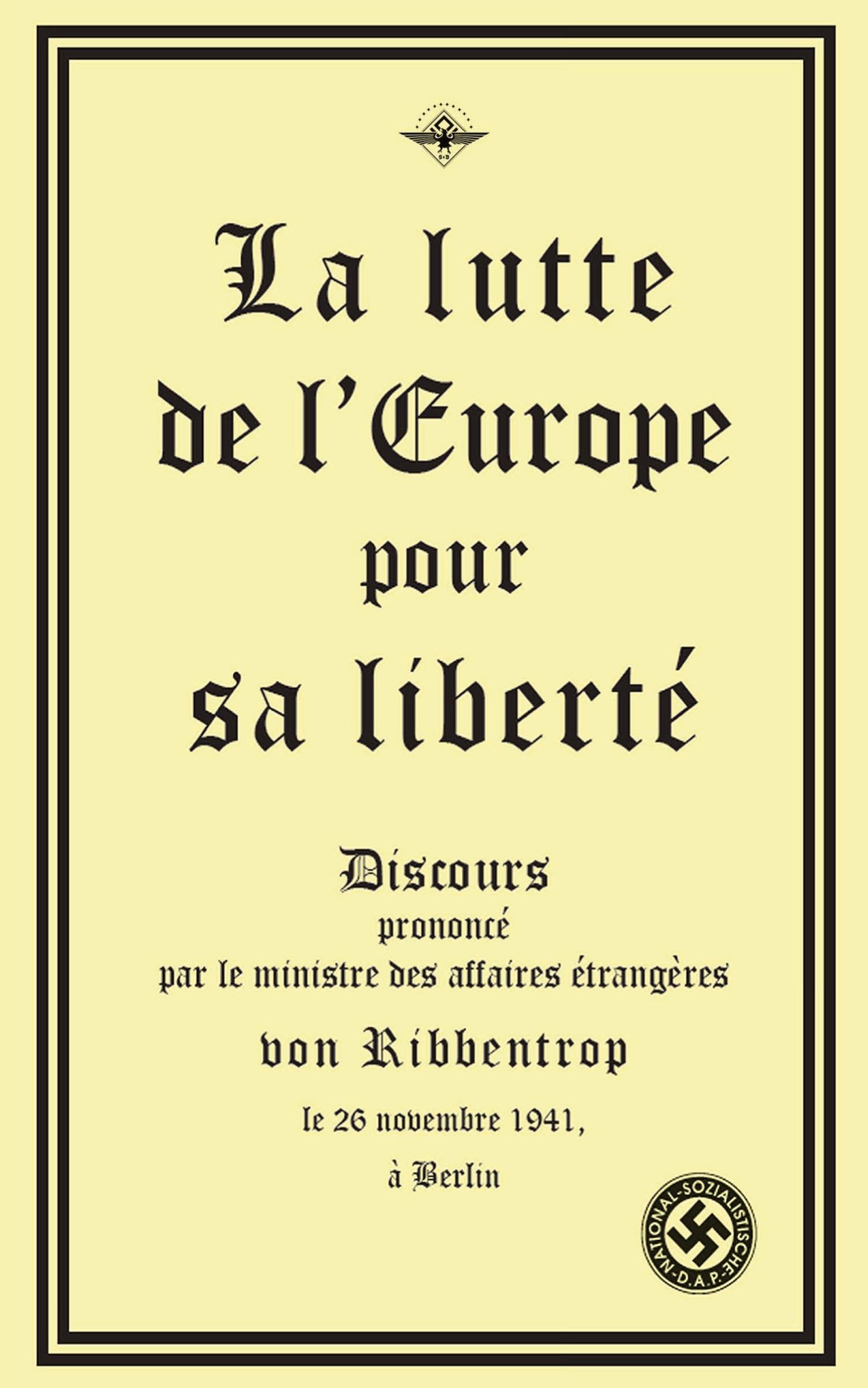 Vorderes Coverbild La lutte de l'Europe pour sa liberté