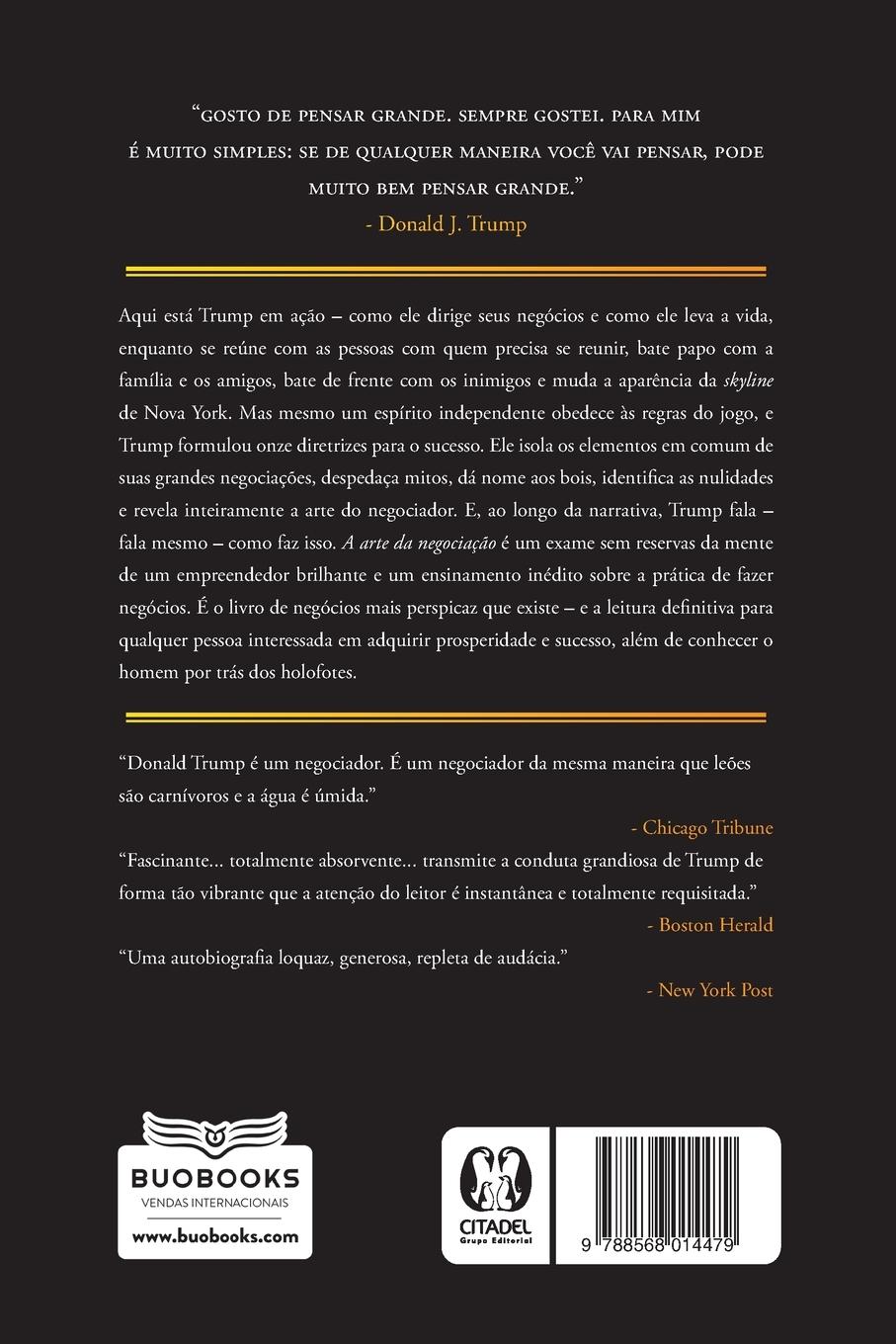 Rückseitencover A arte da negociação