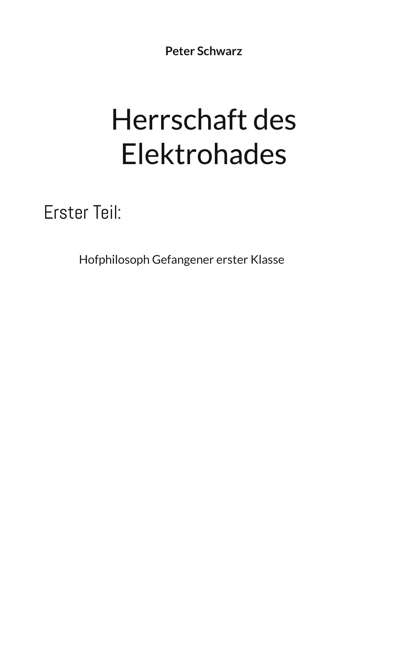 Vorderes Coverbild Herrschaft des Elektrohades