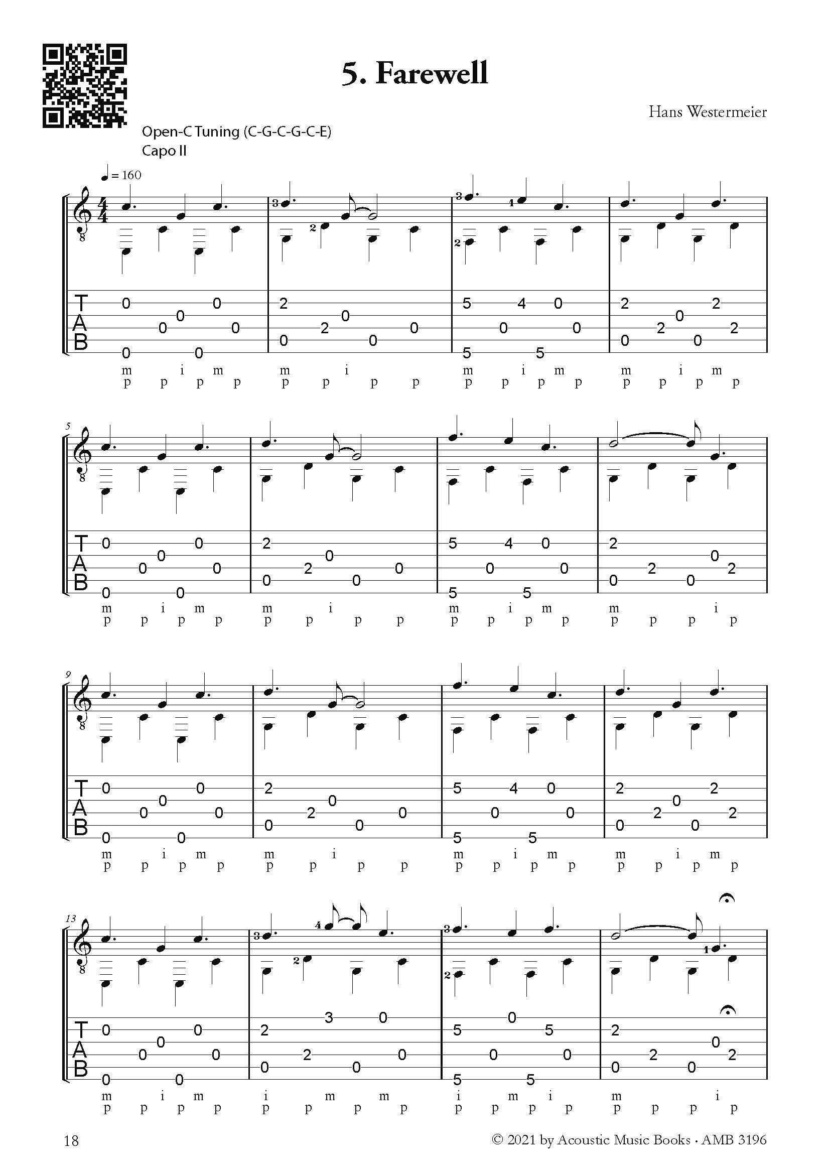 Beispielinhalt (Bild) Pick it up! 20 Fingerpicking Solostücke. Leicht bis mittelschwer.
