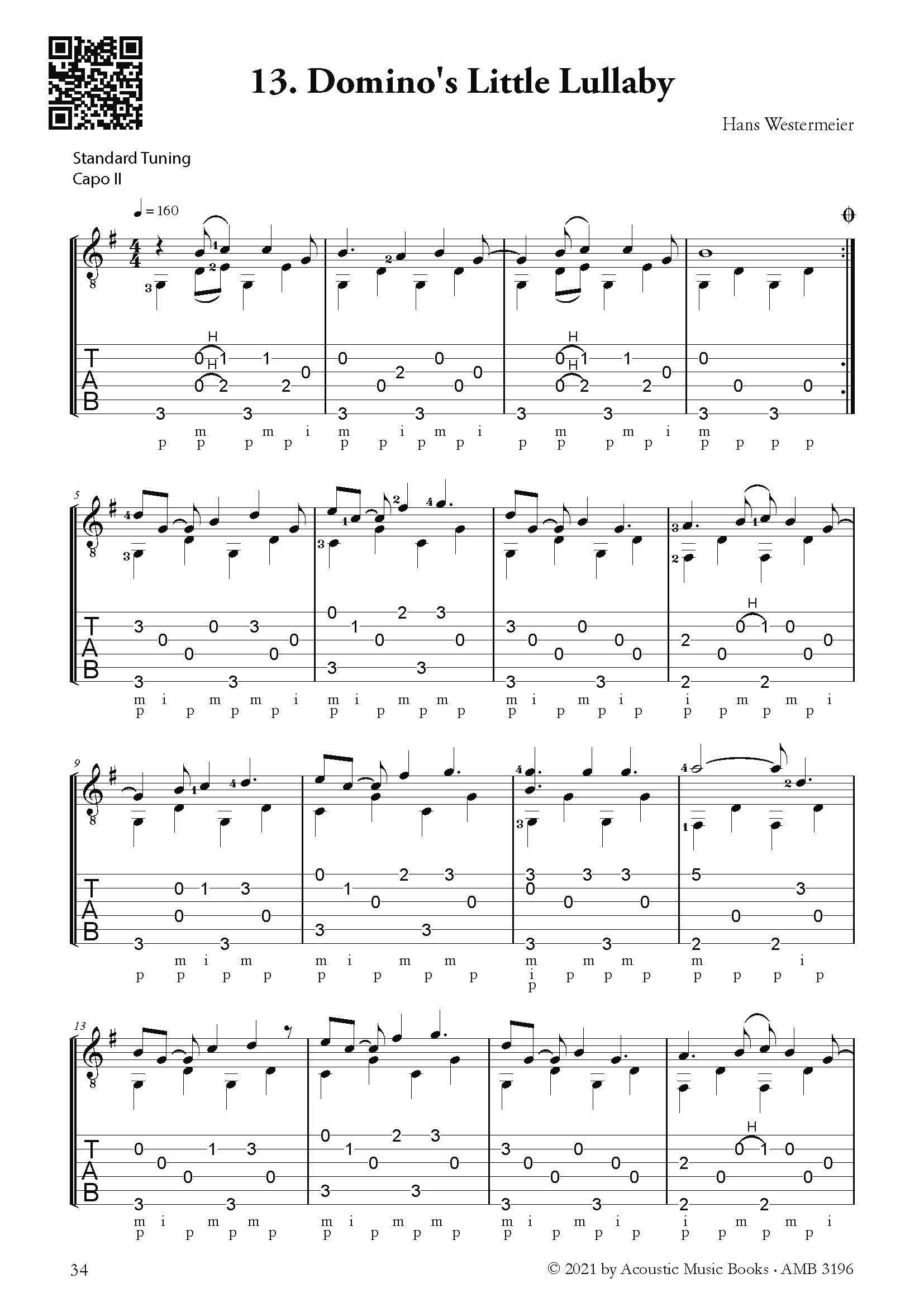 Beispielinhalt (Bild) Pick it up! 20 Fingerpicking Solostücke. Leicht bis mittelschwer.