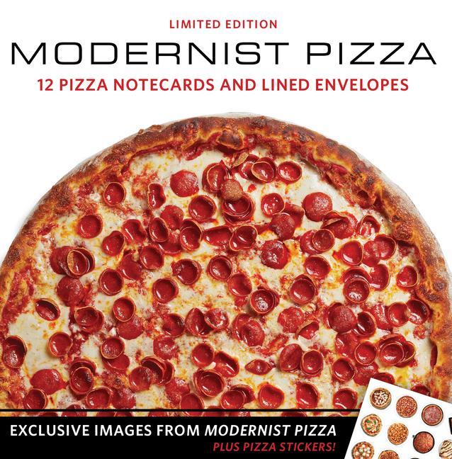 Vorderes Coverbild Modernist Pizza 12 Notecards & Envelopes Boxed Set