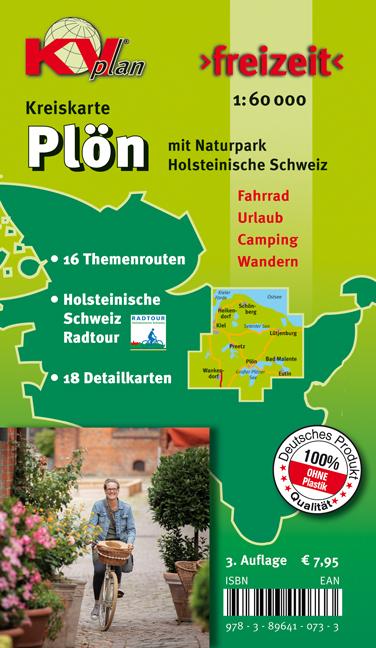 Vorderes Coverbild Plön Kreis, KVplan, Radkarte/Freizeitkarte, 1:60.000 / 1:25.000