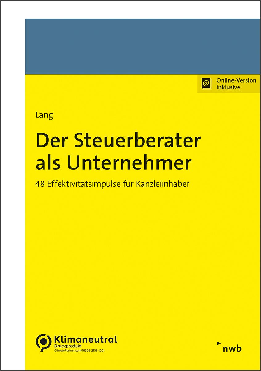 Vorderes Coverbild Der Steuerberater als Unternehmer