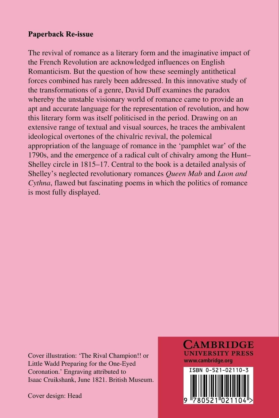 Rückseitencover Romance and Revolution