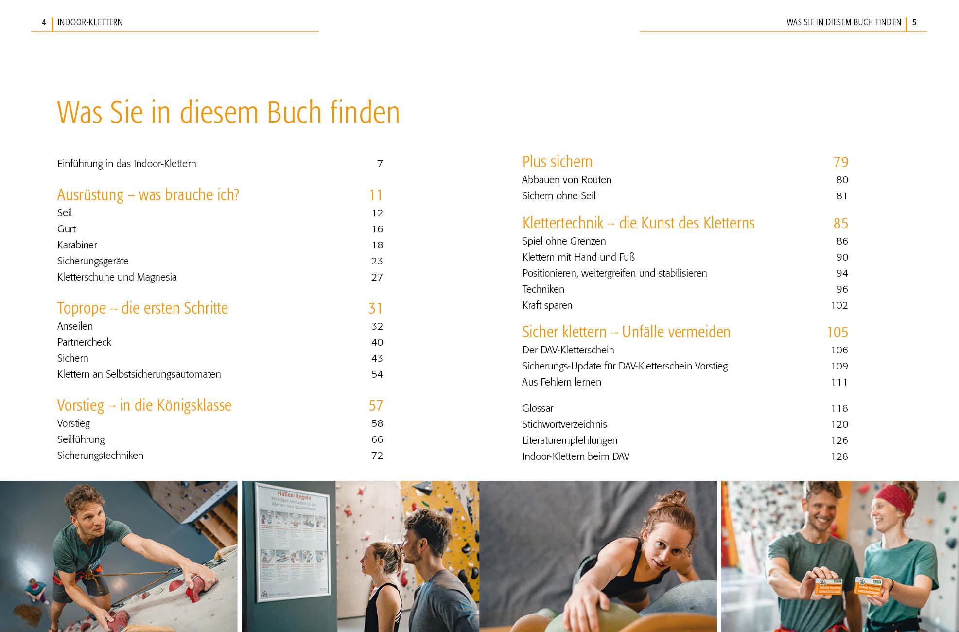 Beispielinhalt (Bild) Indoor-Klettern - Das offizielle Lehrbuch zum DAV-Kletterschein