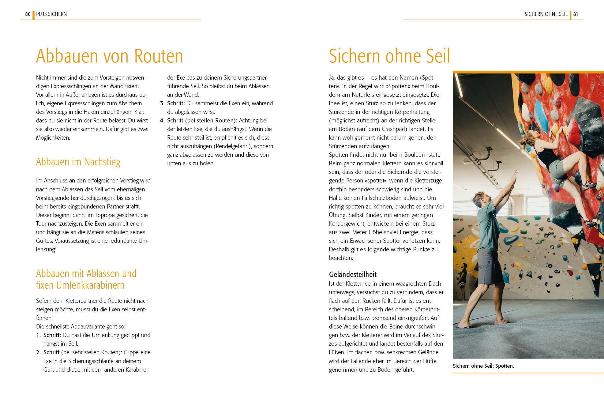Beispielinhalt (Bild) Indoor-Klettern - Das offizielle Lehrbuch zum DAV-Kletterschein