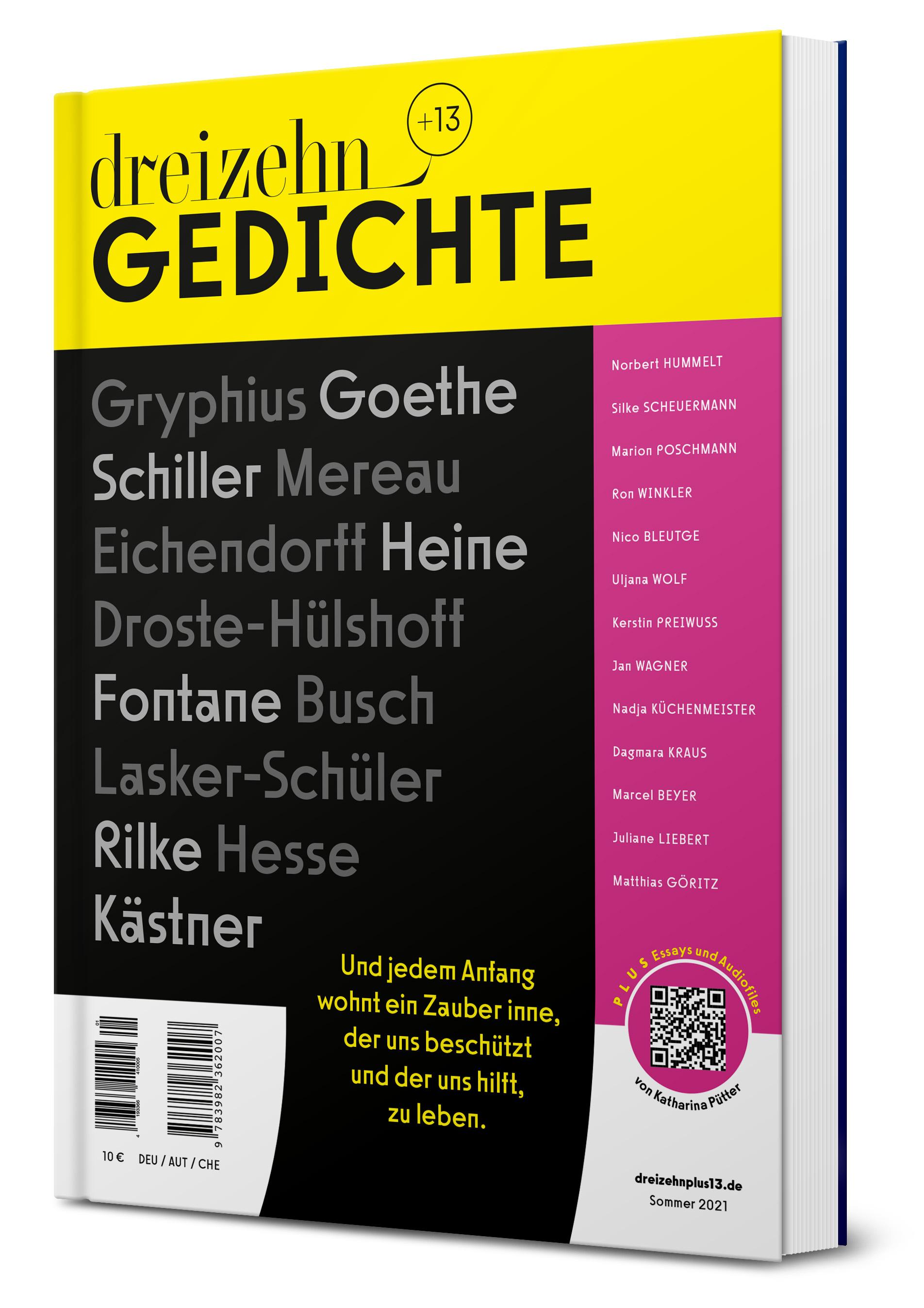 Vorderes Coverbild dreizehn +13 Gedichte