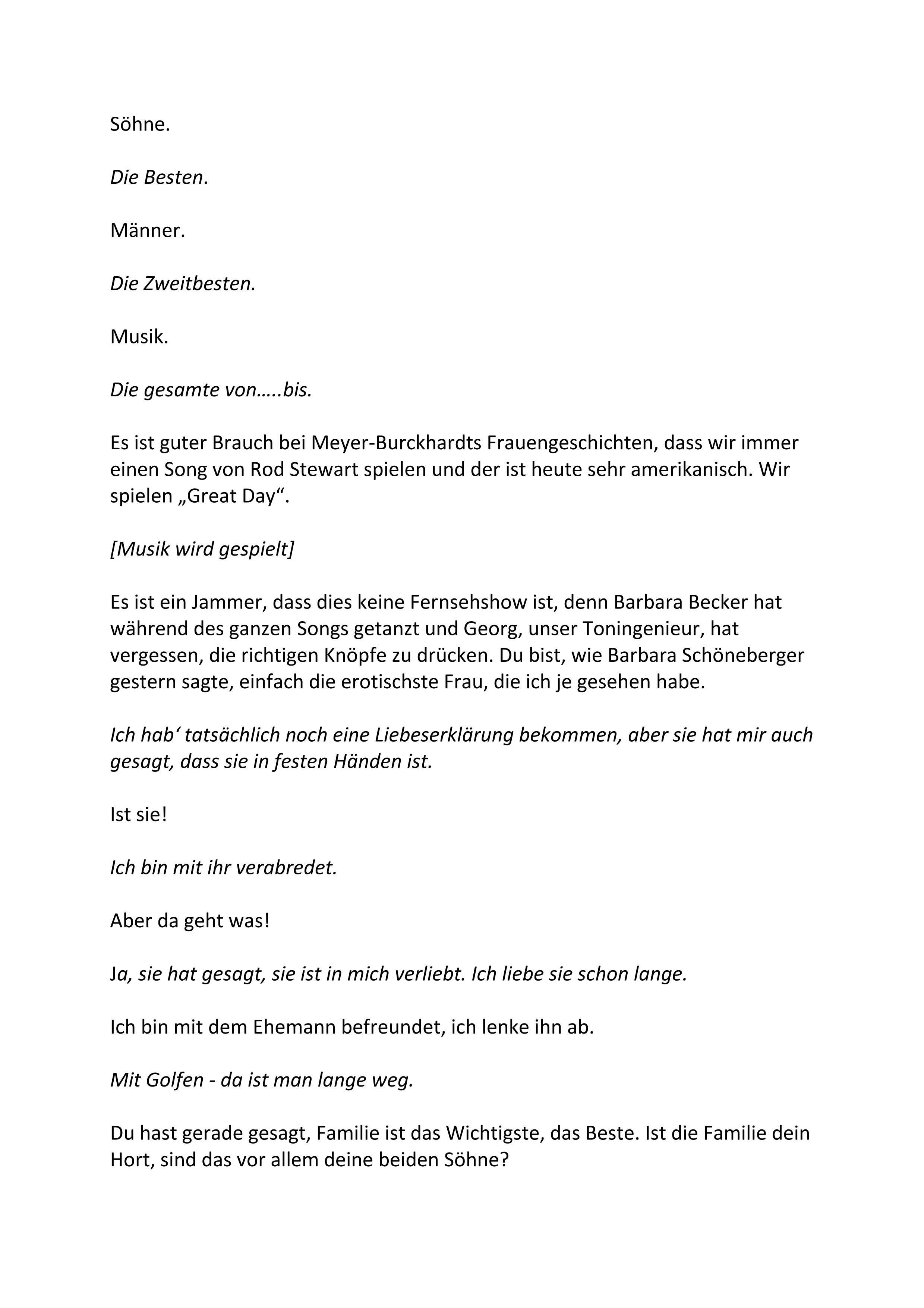 Beispielinhalt (Bild) Zehn Frauen