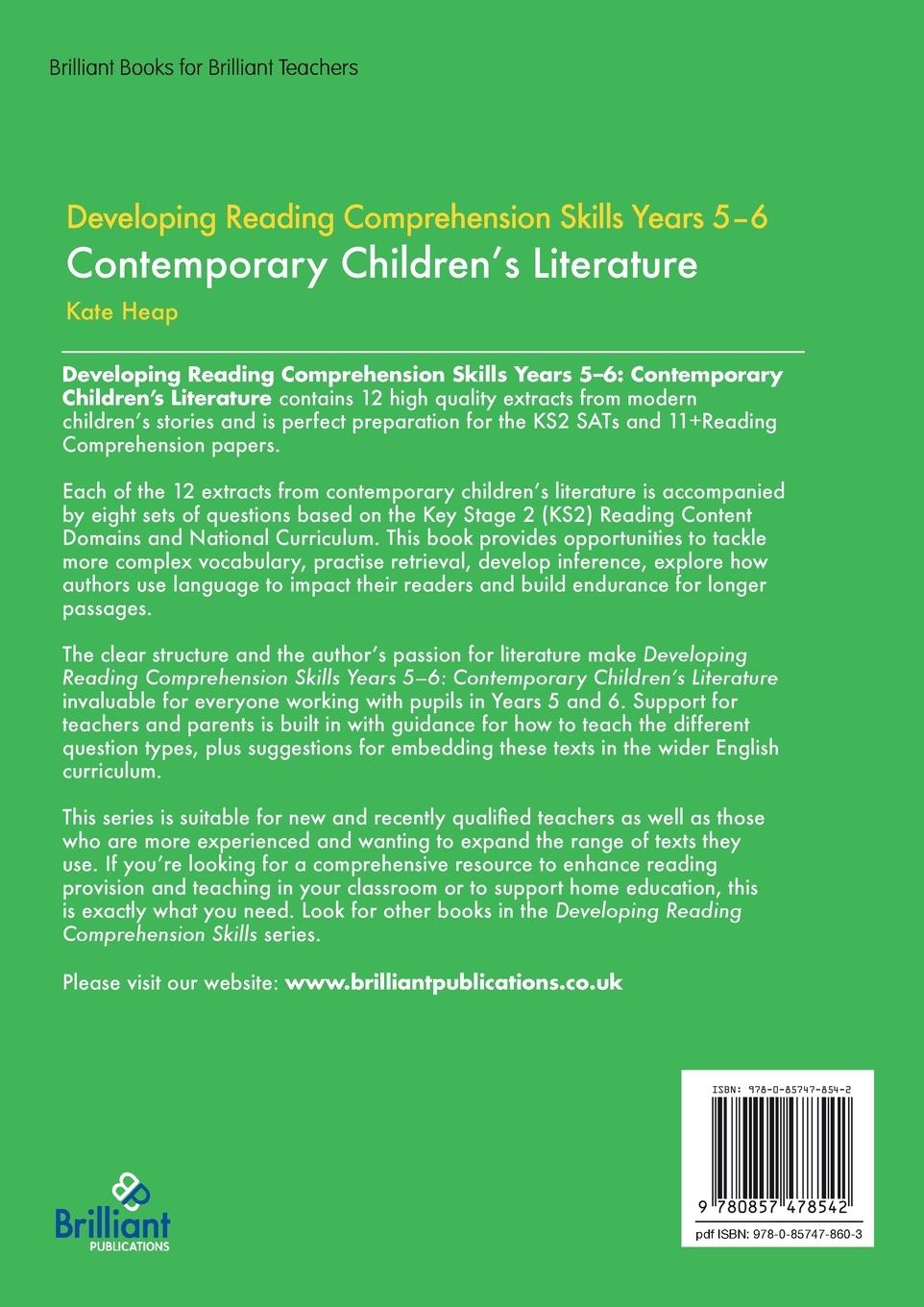 Rückseitencover Developing Reading Comprehension Skills Years 5-6