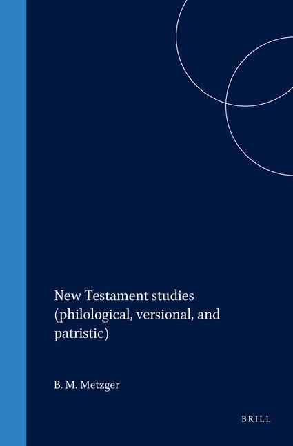 Vorderes Coverbild New Testament Studies (Philological, Versional, and Patristic)