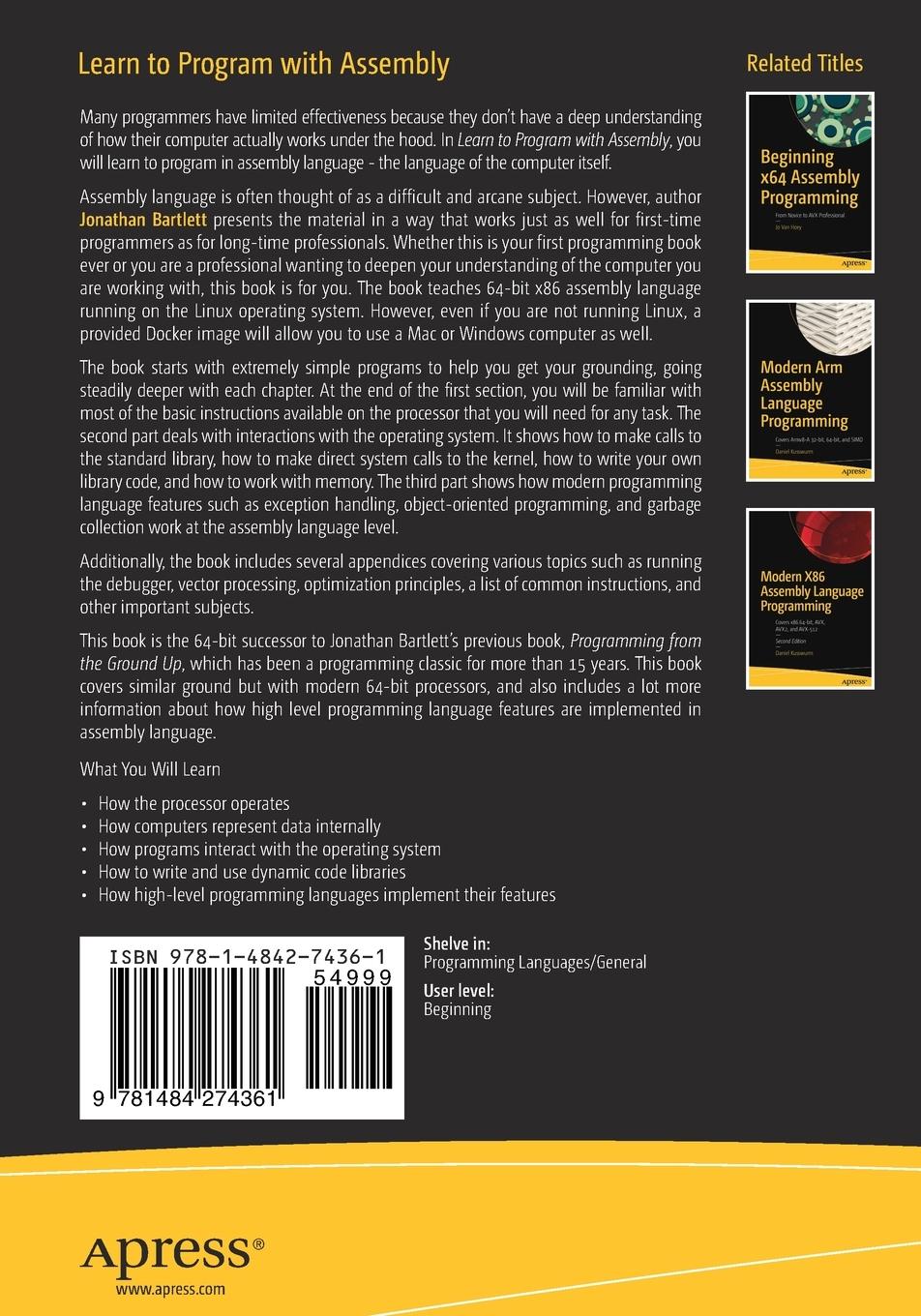 Rückseitencover Learn to Program with Assembly