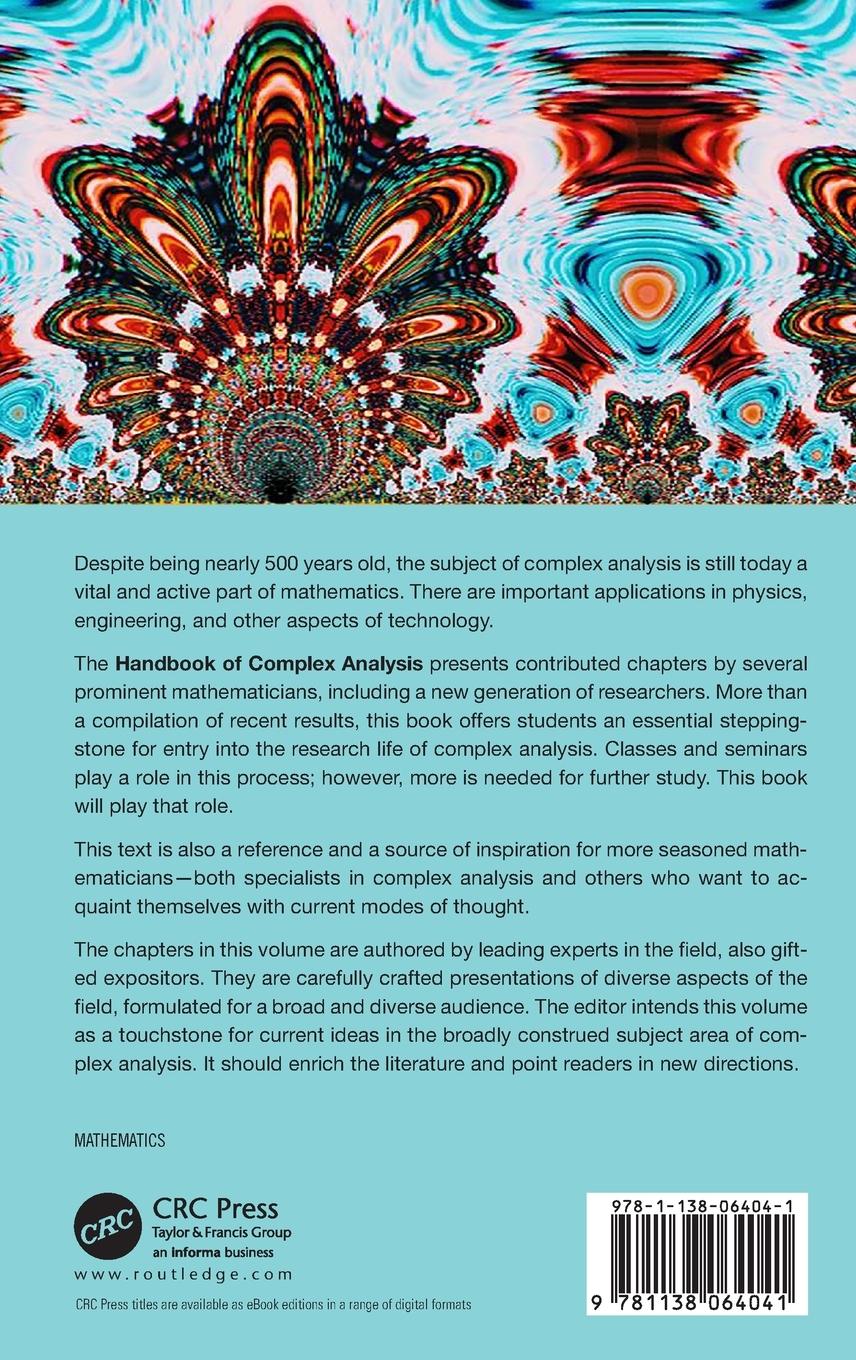 Rückseitencover Handbook of Complex Analysis