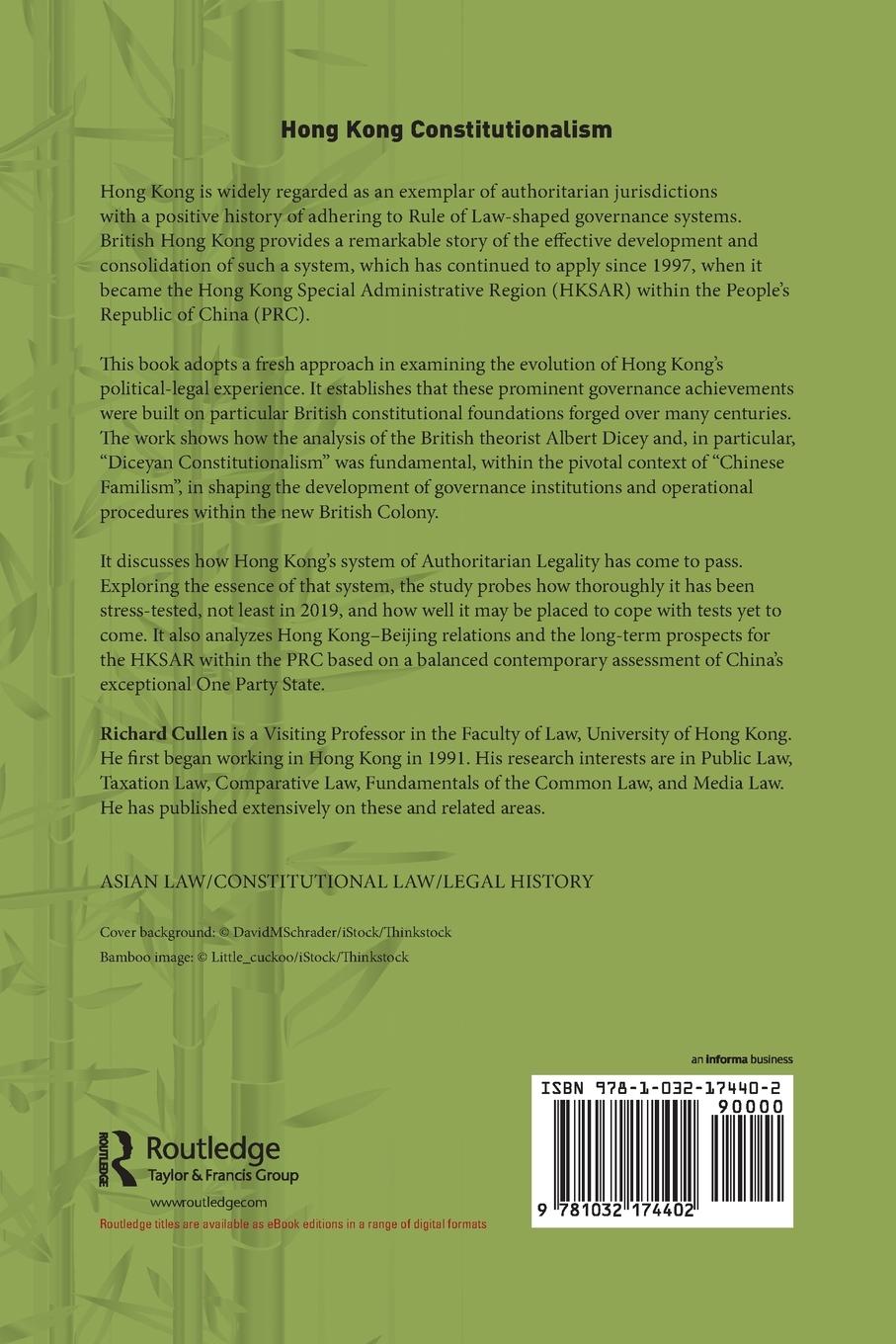 Rückseitencover Hong Kong Constitutionalism