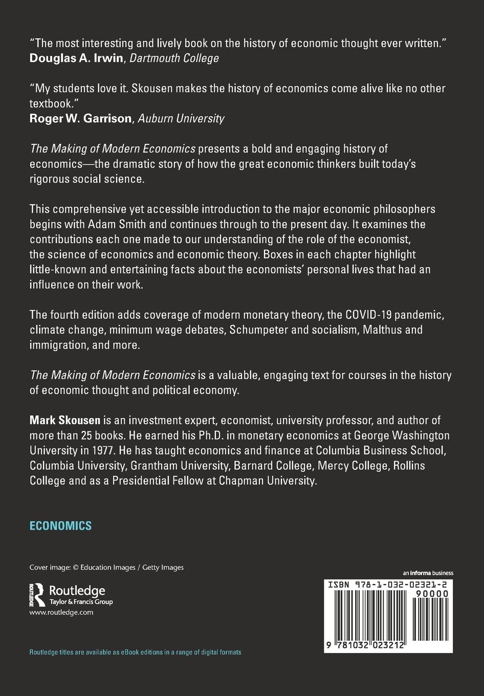 Rückseitencover The Making of Modern Economics