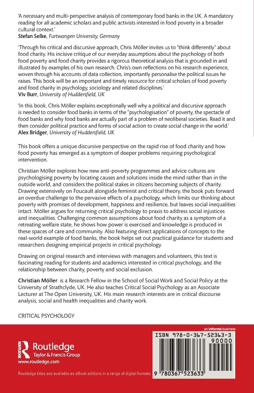 Rückseitencover Food Charity and the Psychologisation of Poverty