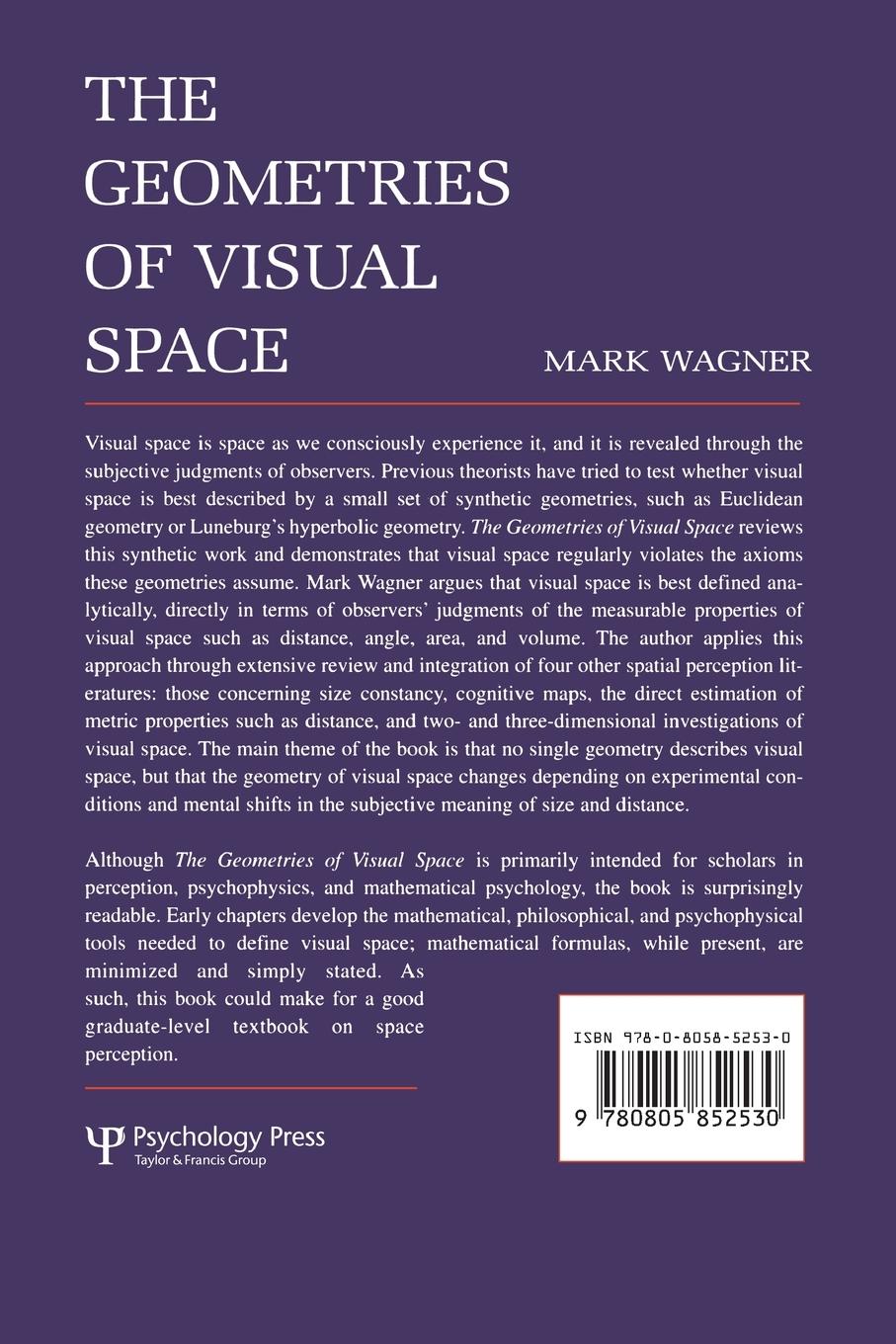 Rückseitencover The Geometries of Visual Space