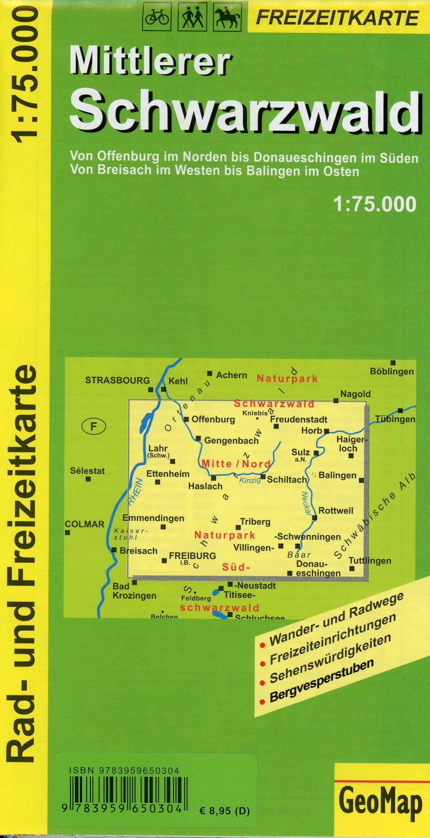 Beispielinhalt (Bild) Naturpark Schwarzwald Mitte - Rad- und Freizeitkarte 1 : 75 000