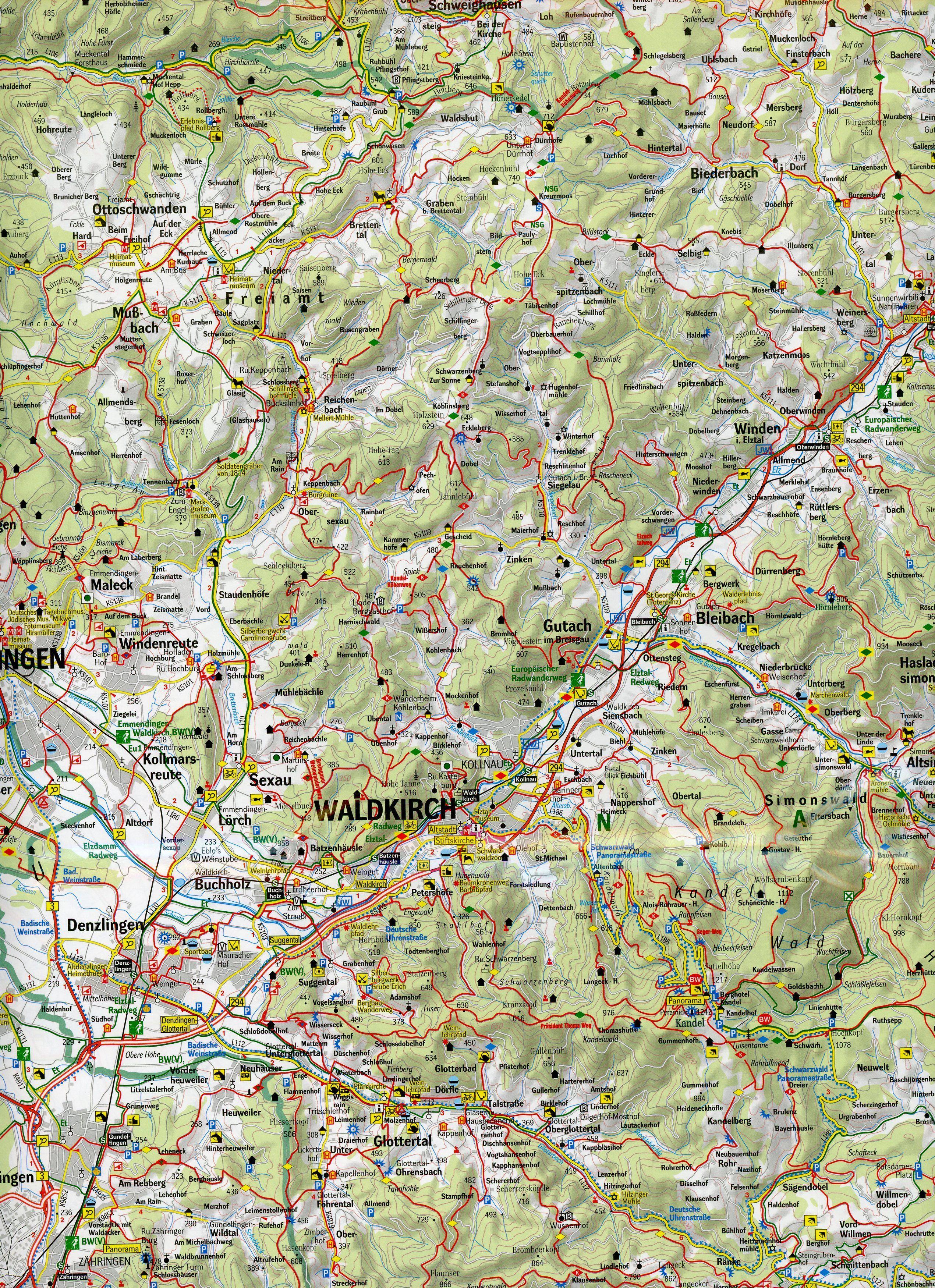Beispielinhalt (Bild) Naturpark Schwarzwald Mitte - Rad- und Freizeitkarte 1 : 75 000