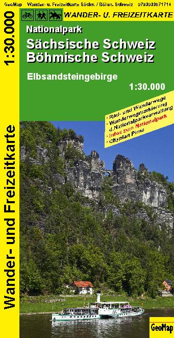 Vorderes Coverbild Nationalpark Sächsische Schweiz, Böhmische Schweiz - Wanderkarte 1 : 30 000