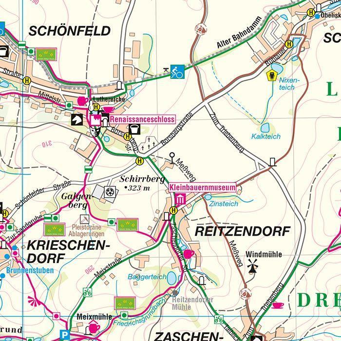 Beispielinhalt (Bild) Schönfelder Hochland zwischen Dresden und Stolpen 1 : 25 000