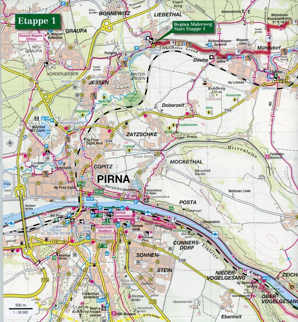 Beispielinhalt (Bild) Malerweg - Sächsische Schweiz 1 : 30 000