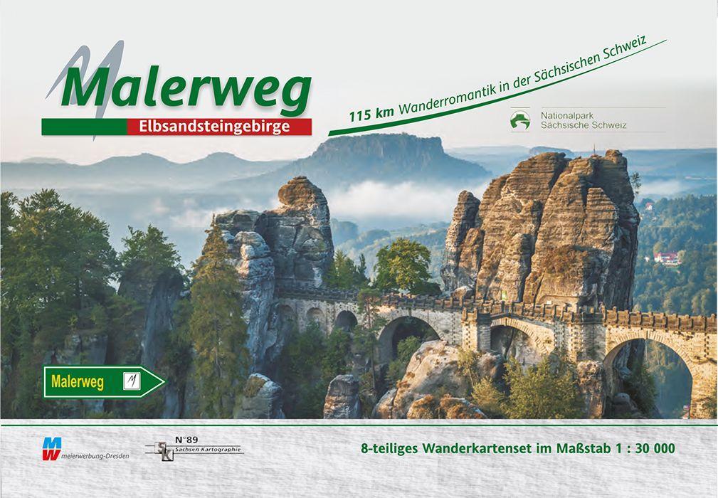 Vorderes Coverbild Malerweg - Sächsische Schweiz 1 : 30 000