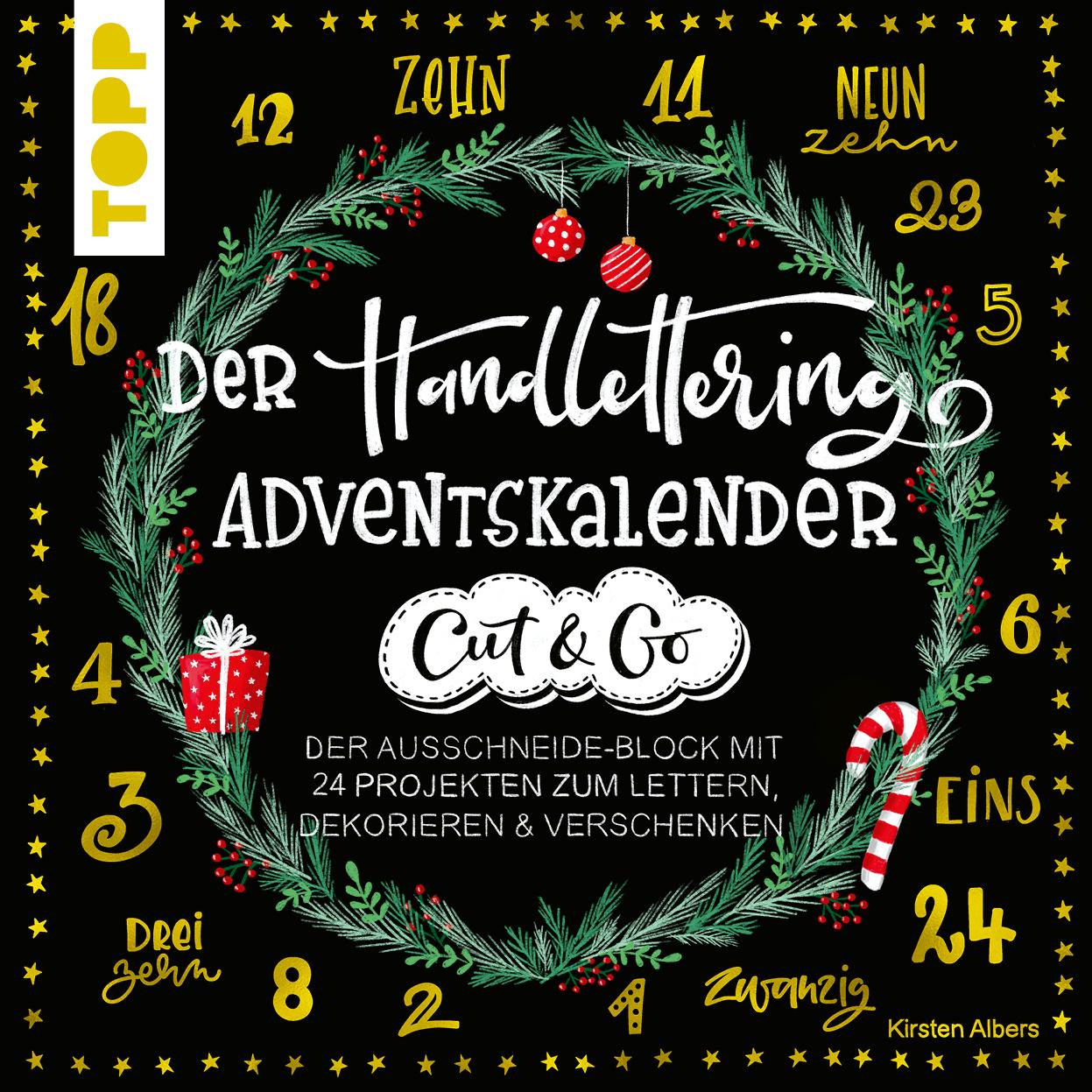 Vorderes Coverbild Der Handlettering-Adventskalender - Cut & Go