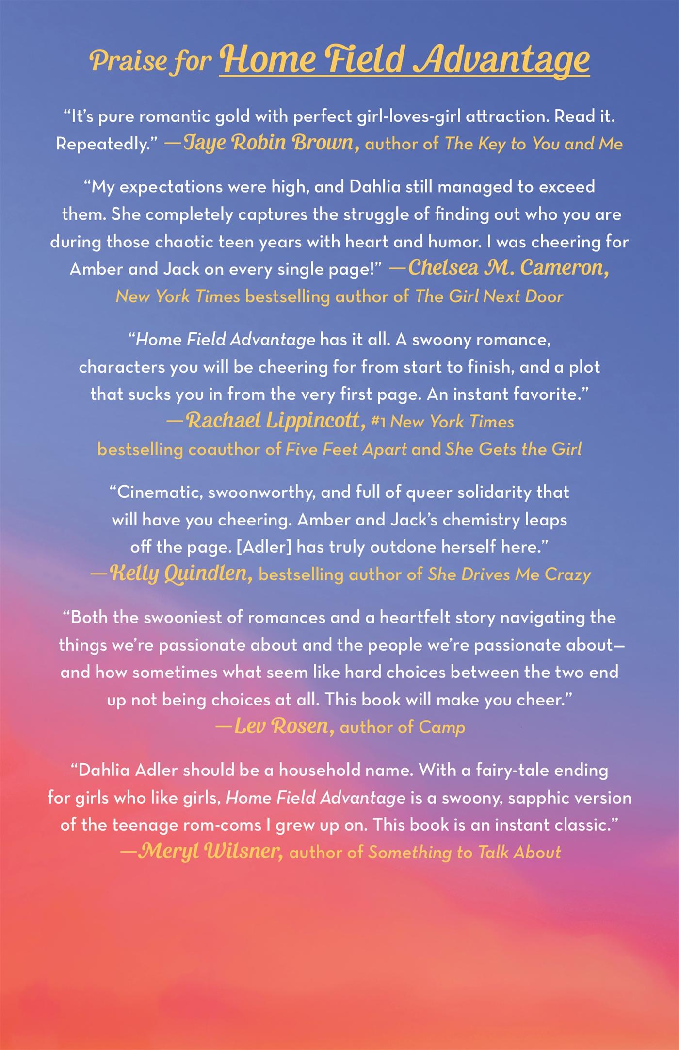 Rückseitencover Home Field Advantage