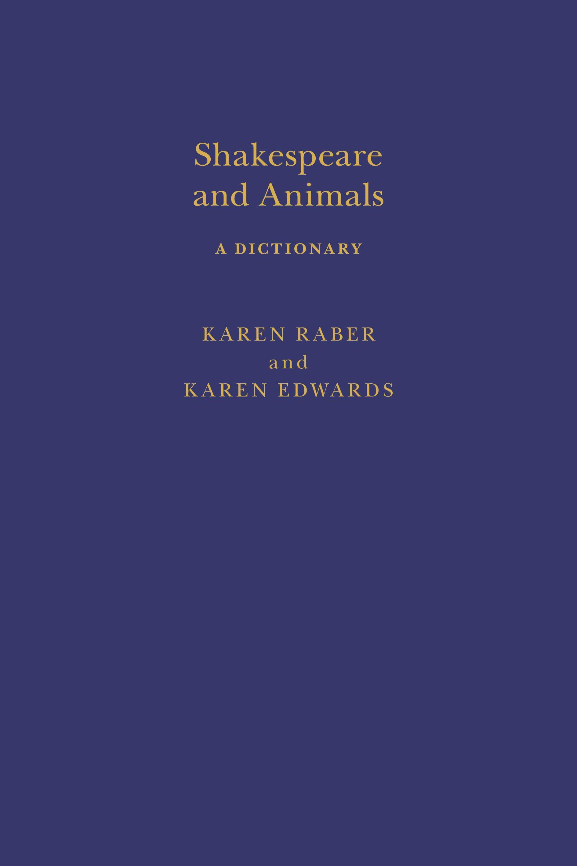 Vorderes Coverbild Shakespeare and Animals