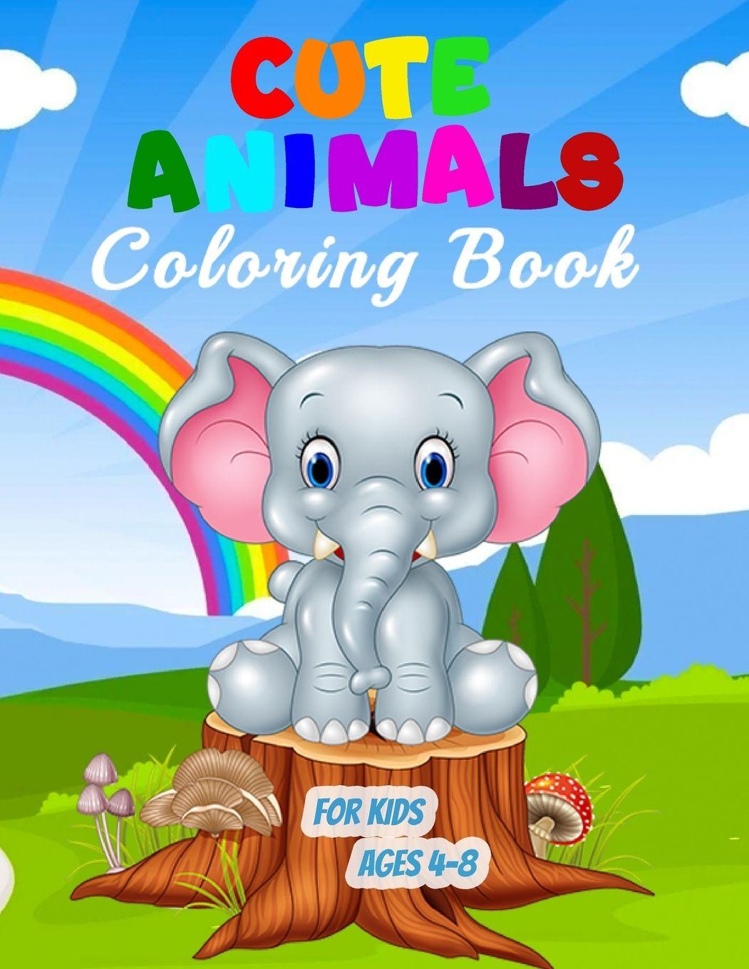 Vorderes Coverbild Cute Animals Coloring Book for Kids Ages 4-8