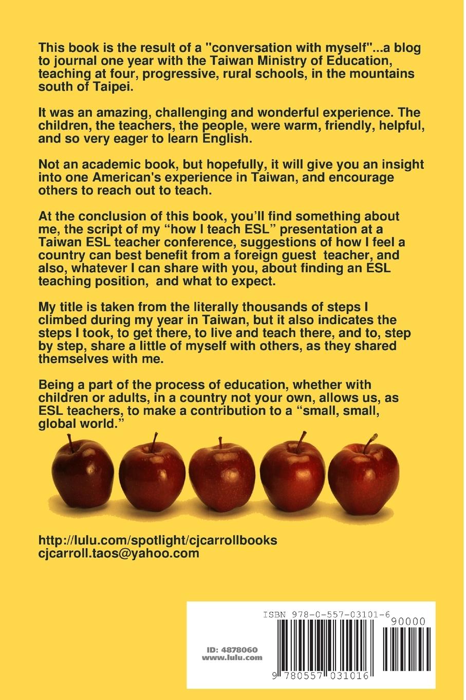 Rückseitencover 1000 STEPS, An ESL Teaching Adventure in Taiwan