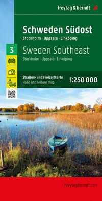 Vorderes Coverbild Schweden Südost, Straßen- und Freizeitkarte 1:250.000, freytag & berndt