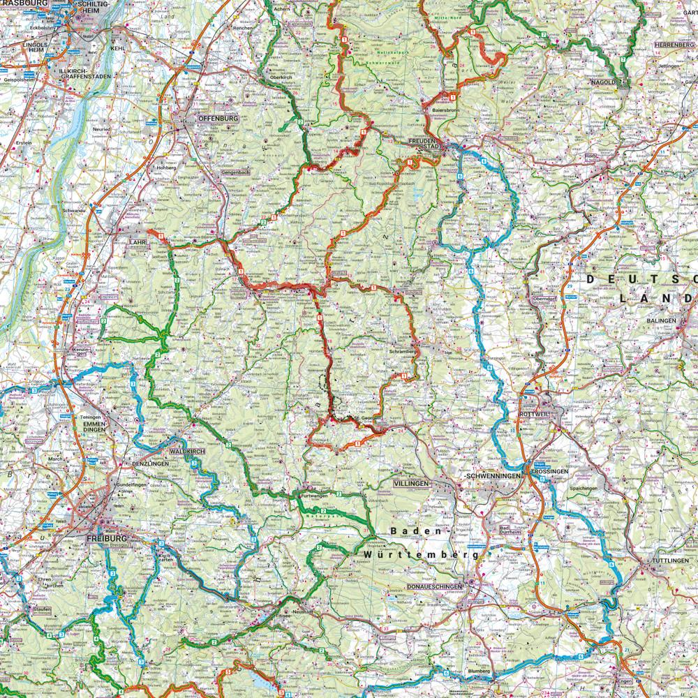 Beispielinhalt (Bild) Schwarzwald, Motorradkarte 1:200.000, freytag & berndt
