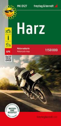 Vorderes Coverbild Harz, Motorradkarte 1:150.000, freytag & berndt