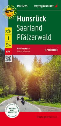 Vorderes Coverbild Hunsrück, Motorradkarte 1:200.000, freytag & berndt