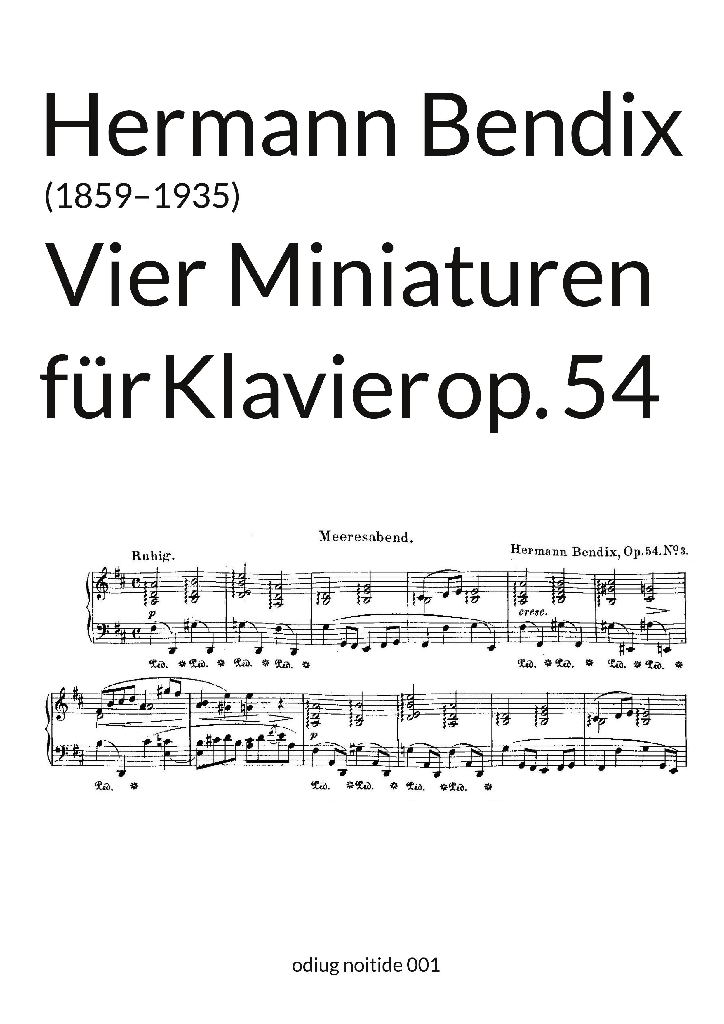 Vorderes Coverbild Vier Miniaturen op. 54
