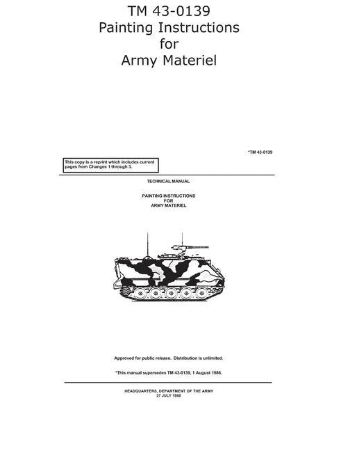 Vorderes Coverbild TM 43-0139 Painting Instructions for Army Materiel