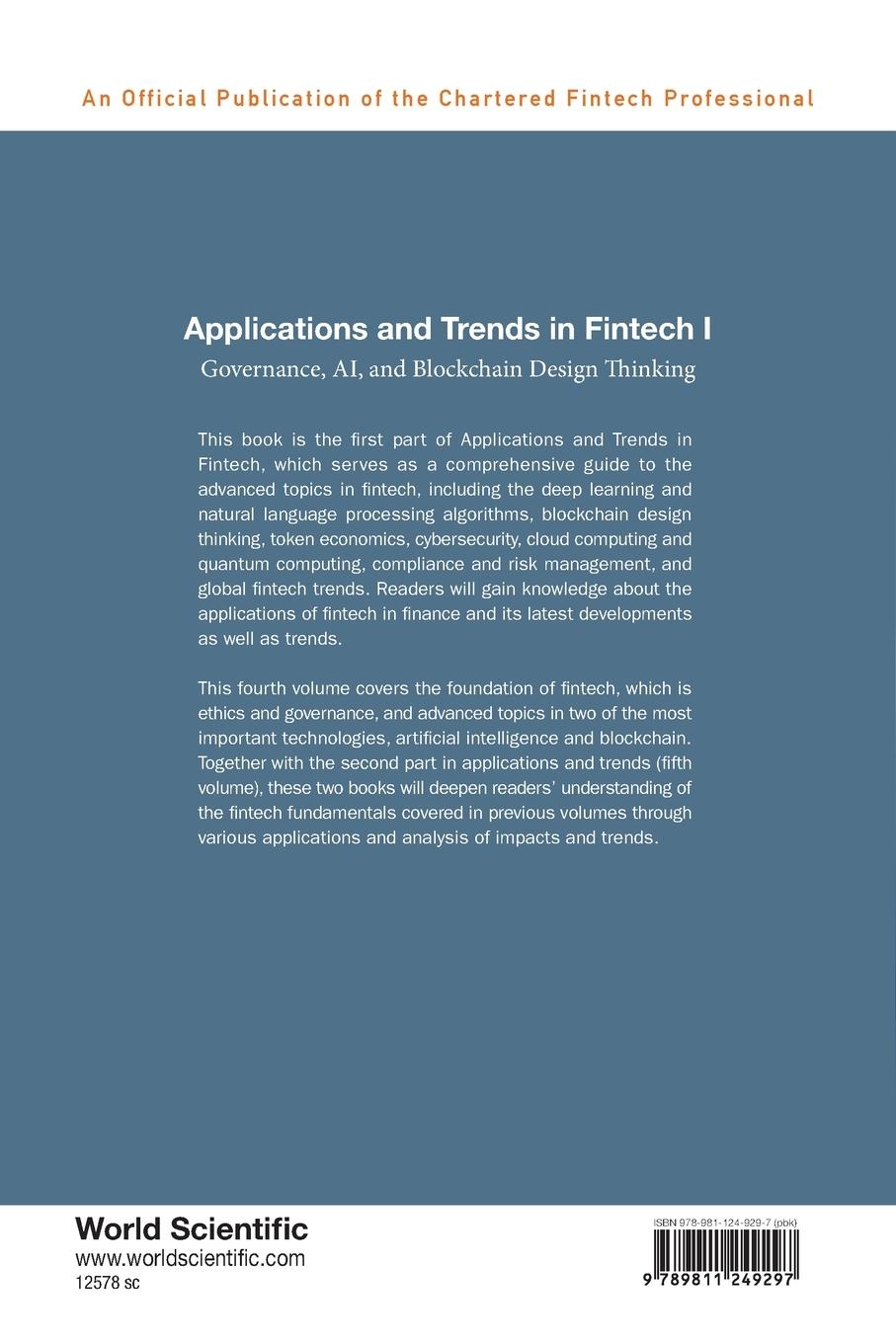 Rückseitencover APPLICATIONS AND TRENDS IN FINTECH I