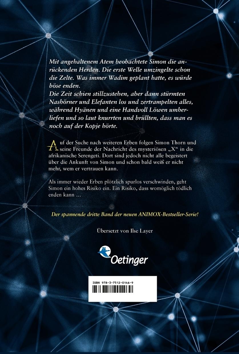 Rückseitencover Die Erben der Animox 3. Der Kampf des Elefanten