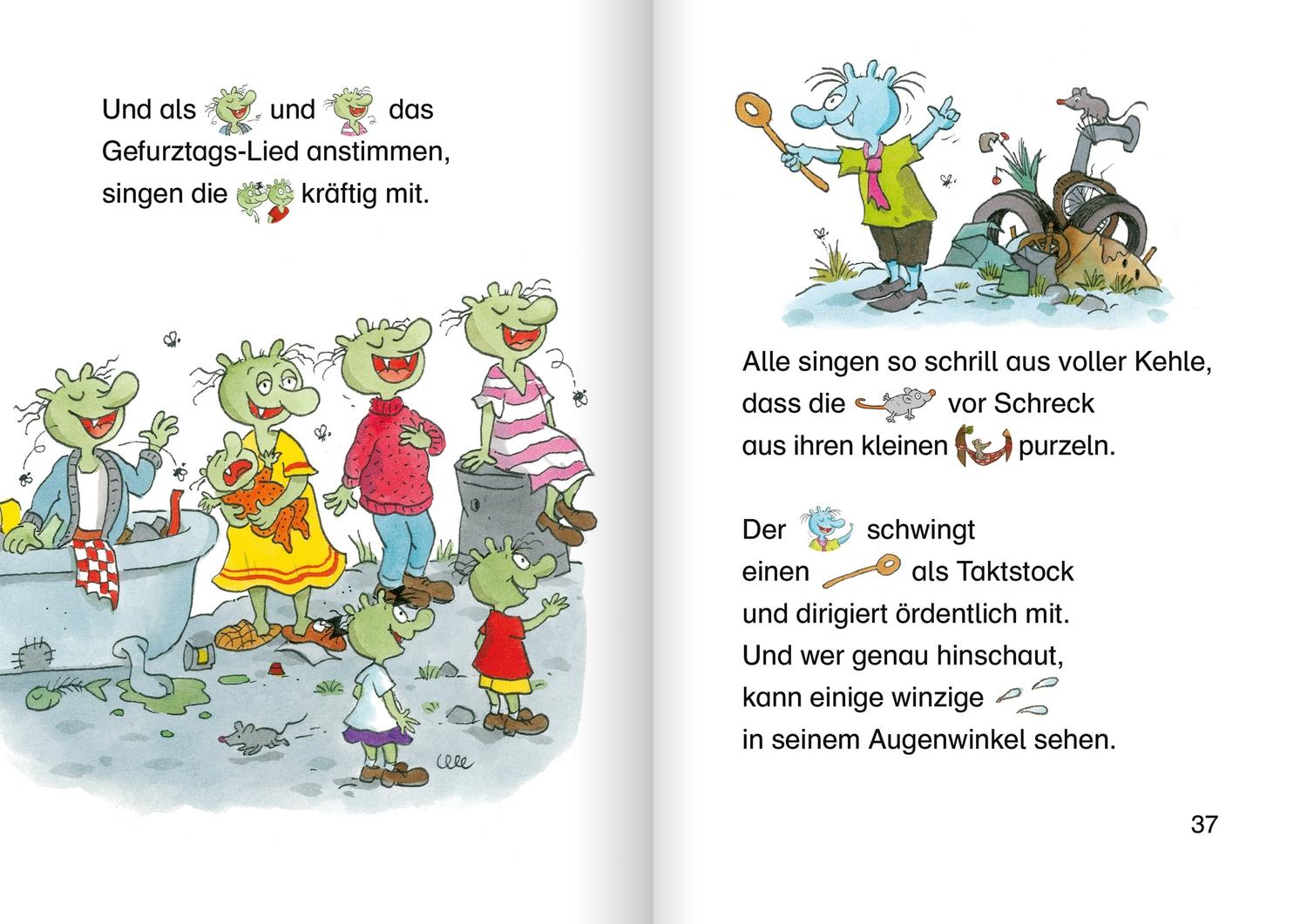 Beispielinhalt (Bild) Die Olchis. Allein auf dem Müllberg