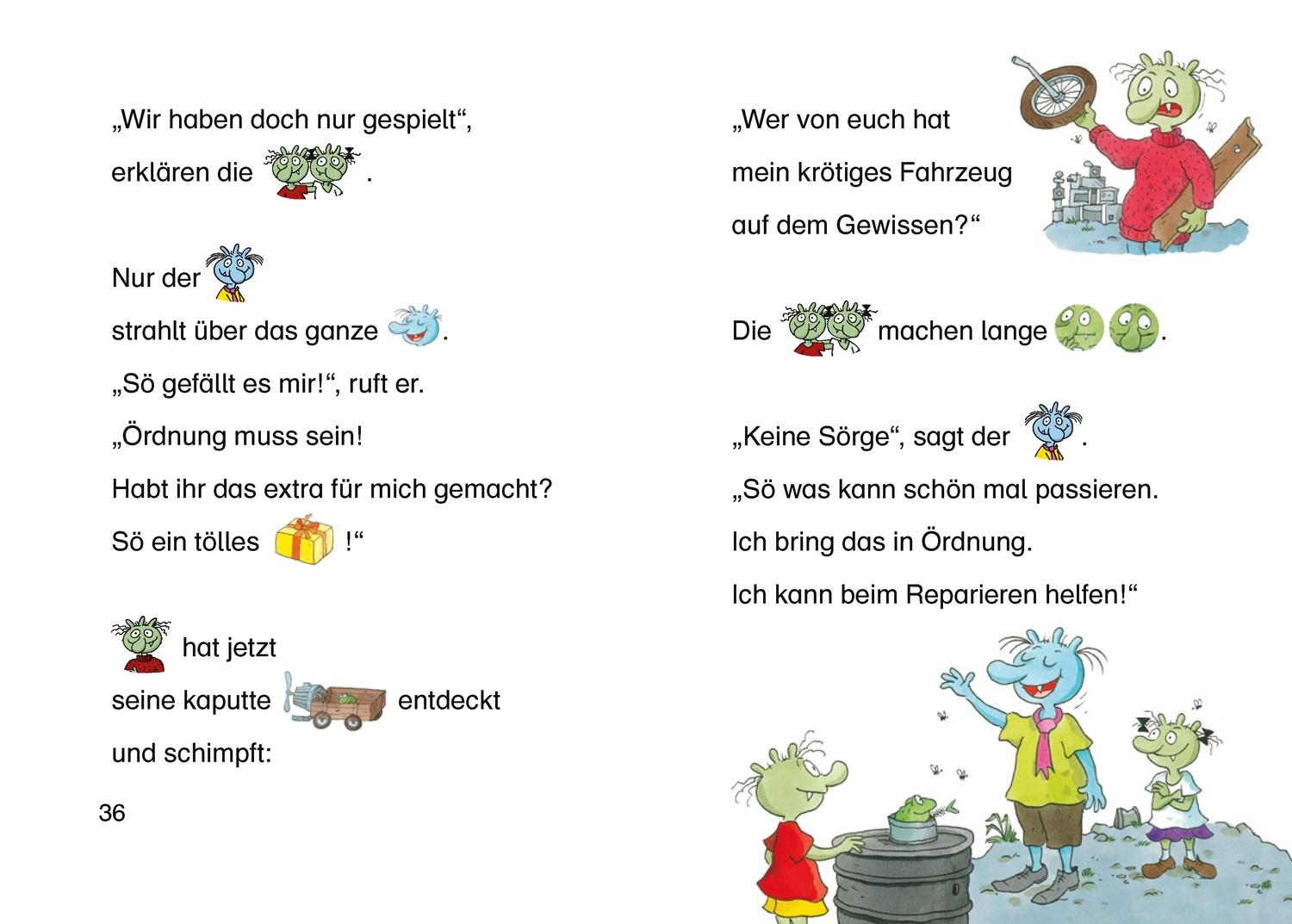 Beispielinhalt (Bild) Die Olchis. Allein auf dem Müllberg