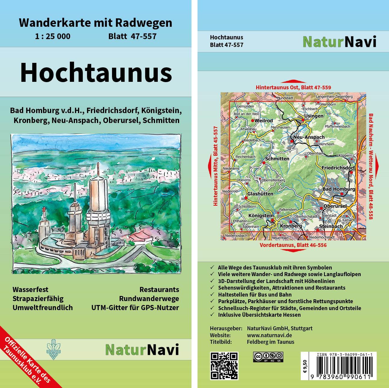 Vorderes Coverbild Hochtaunus 1 : 25 000, Blatt 47-557