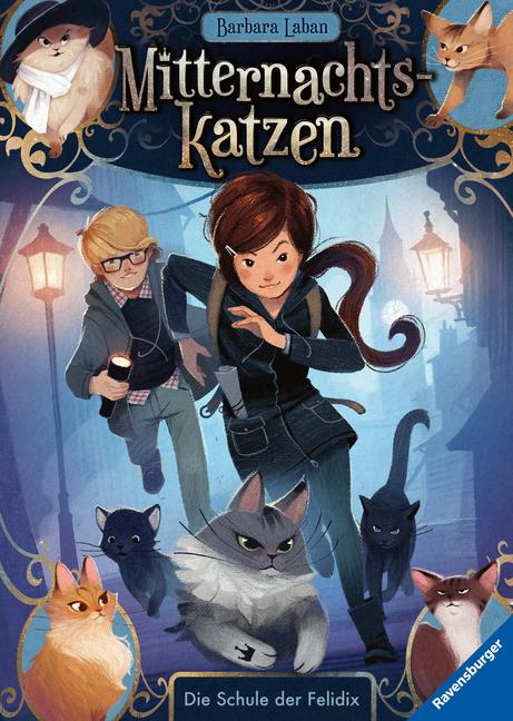 Vorderes Coverbild Mitternachtskatzen, Band 1: Die Schule der Felidix (Katzenflüsterer-Fantasy in London für Kinder ab 9 Jahren)