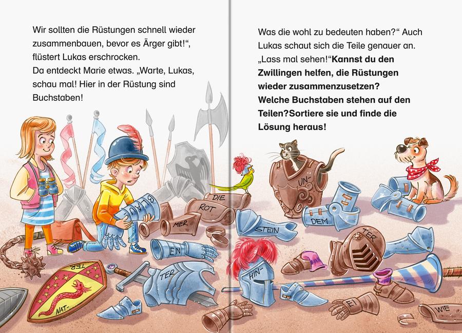 Beispielinhalt (Bild) Die Jagd nach dem magischen Detektivkoffer, Band 4: Achtung, Raubritter!