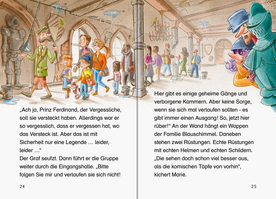 Beispielinhalt (Bild) Die Jagd nach dem magischen Detektivkoffer, Band 4: Achtung, Raubritter!